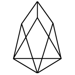 Logo kryptowaluty EOS