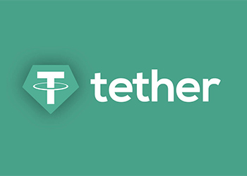 Tether logo projektu na tle