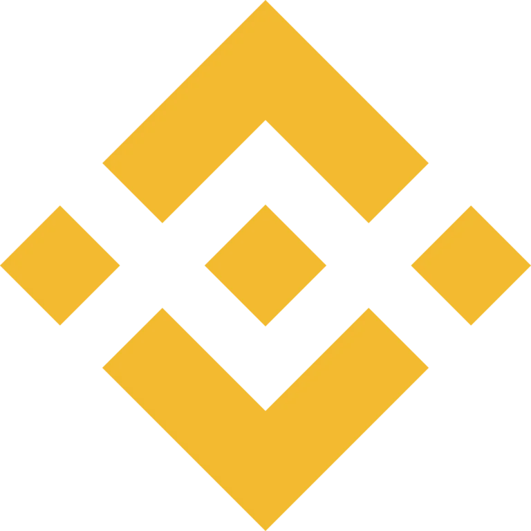 Złote logo Binance (BNB) na czarnym tle