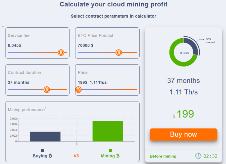 Kalkulator zysku z cloud miningu w firmie Ecos