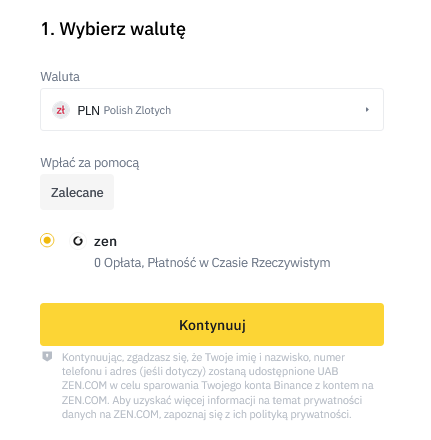 Wpłacamy PLN na Binance