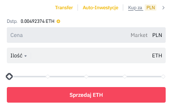 Sprzedaj ETH