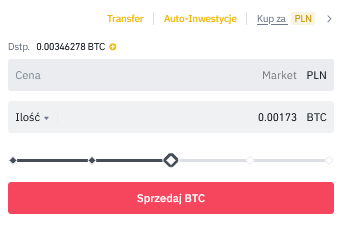 Sprzedajemy BTC