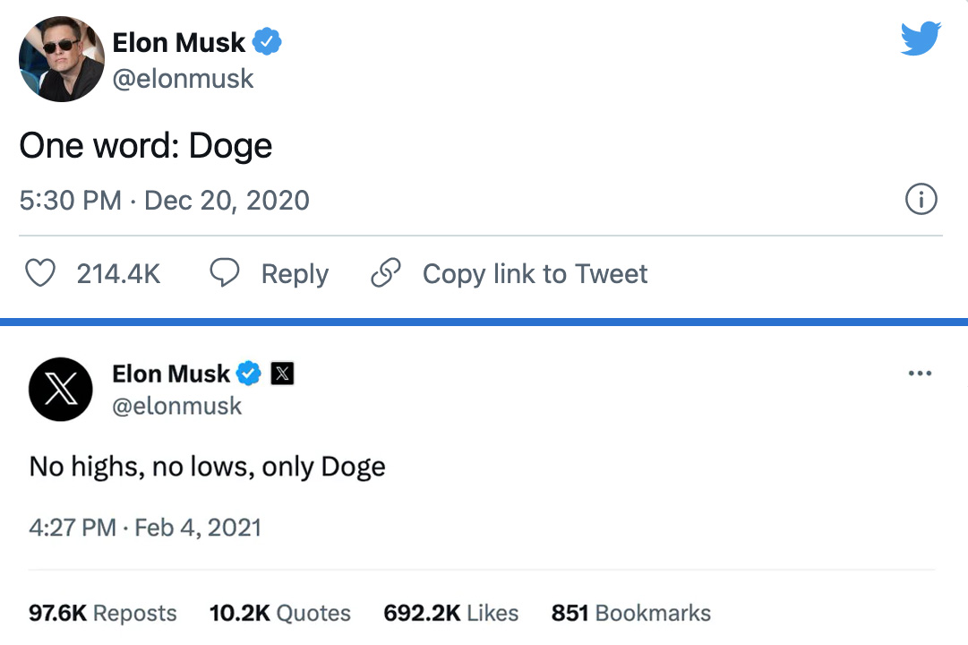 Dogecoin i Elon Musk