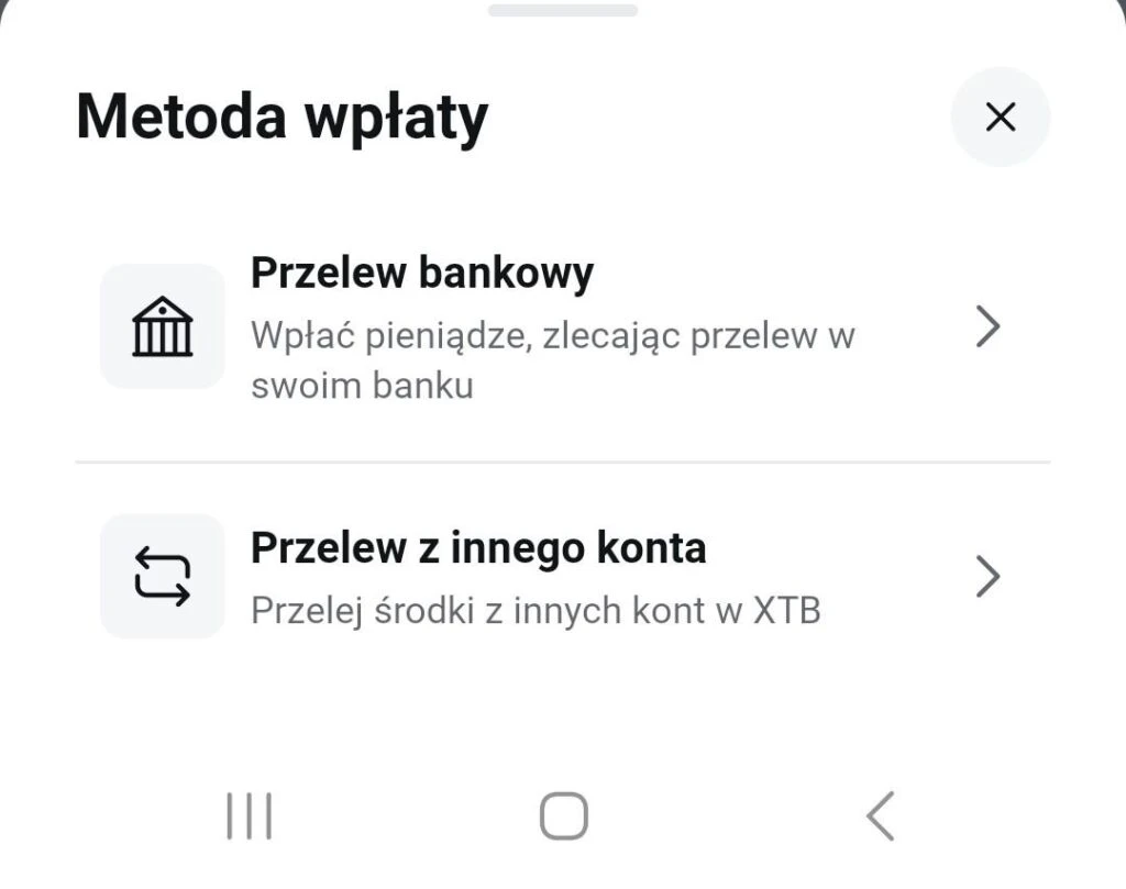 Metoda wpłaty do eWallet – przelew bankowy i transfer z innego konta