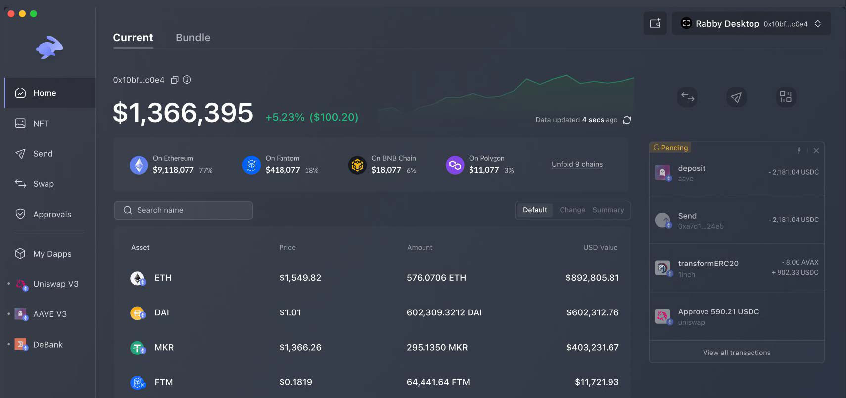 Bezpieczny portfel krypto PC Rabby Wallet