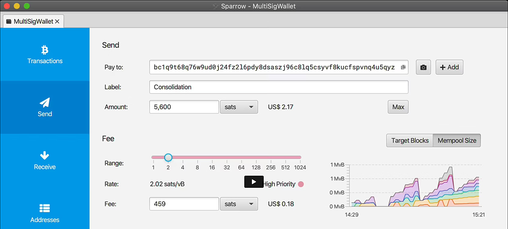 Jak założyć portfel Bitcoin na PC Sparrow Wallet
