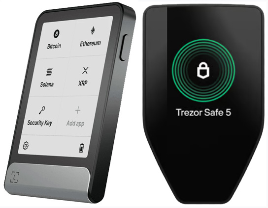 Ledger Flex vs Trezor Safe 5