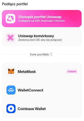 Uniswap i Metamask