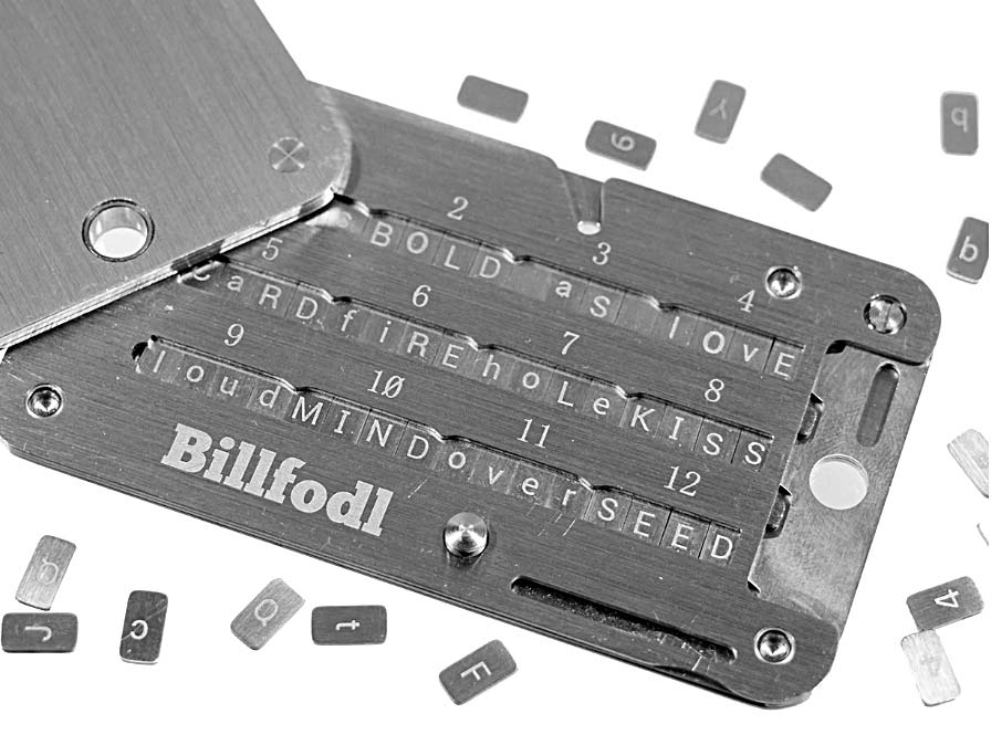 Bezpieczny portfel metalowy BitFold