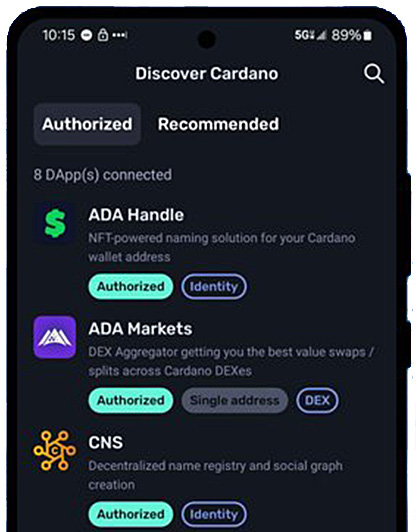Portfel Cardano Yoroi