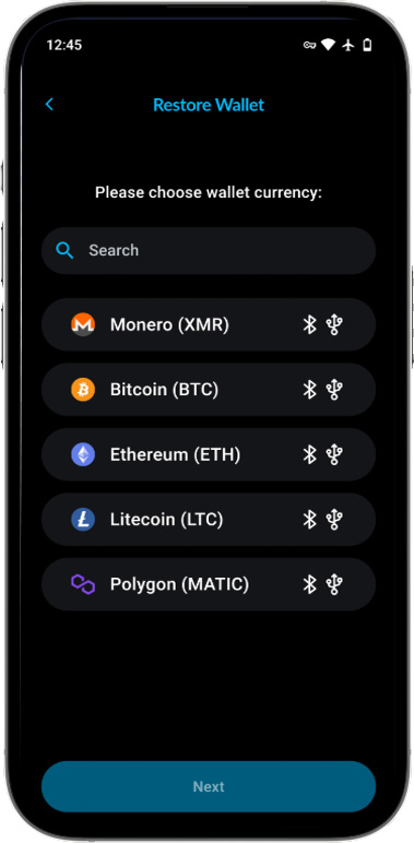 Portfel Monero na telefon Cake