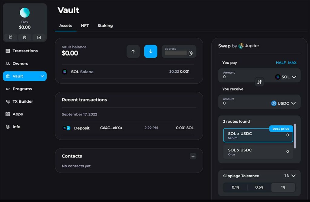 Portfel multisig Squads