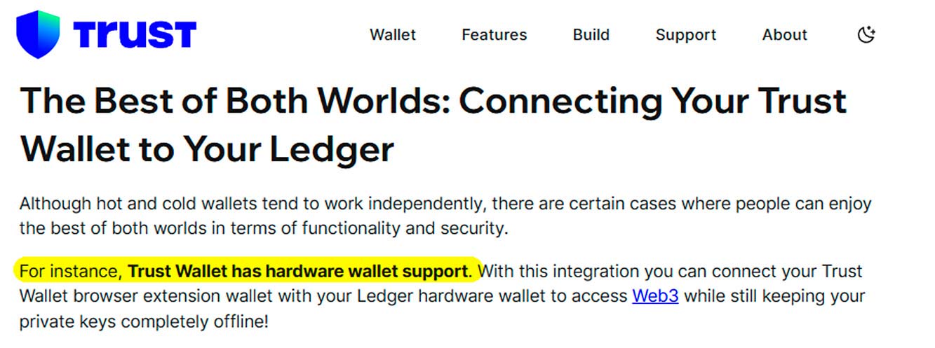 Trust Wallet i Ledger