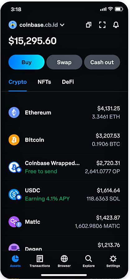 CoinBase wallet