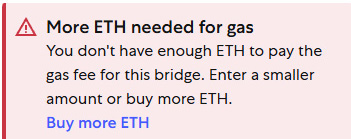 Swap w portfelu out of gas