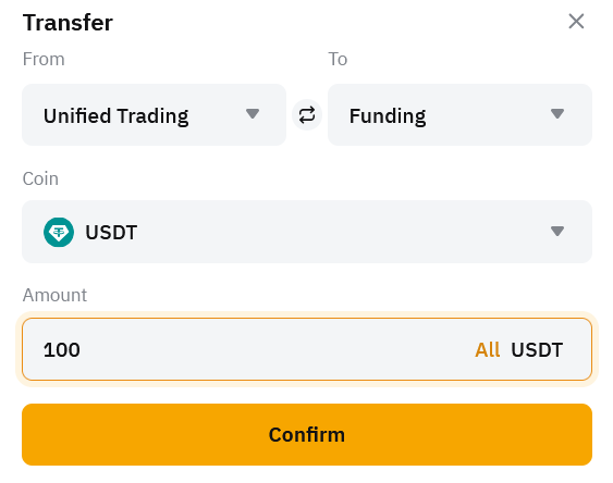 Transfer z giełdy Bybit