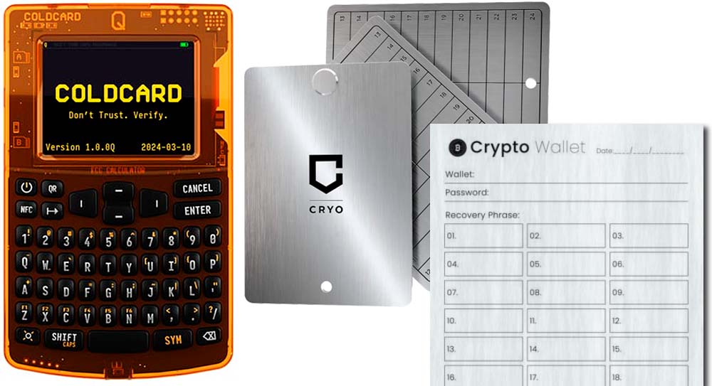 zimny portfel kryptowalut - rodzaje