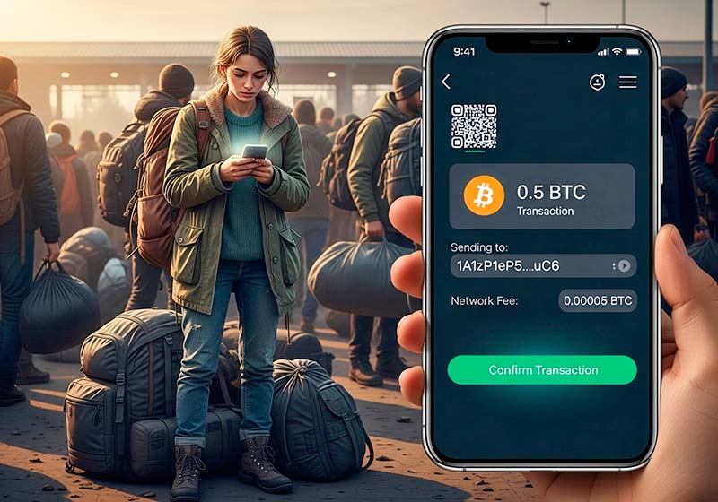 Bitcoin dla uchodźc&oacute;w