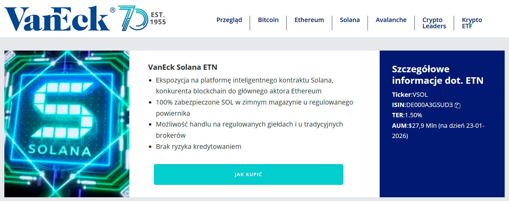 Solana EFT co wybrać