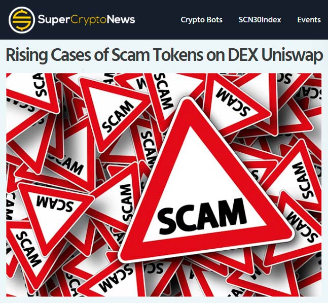 oszustwa na Uniswap DEX