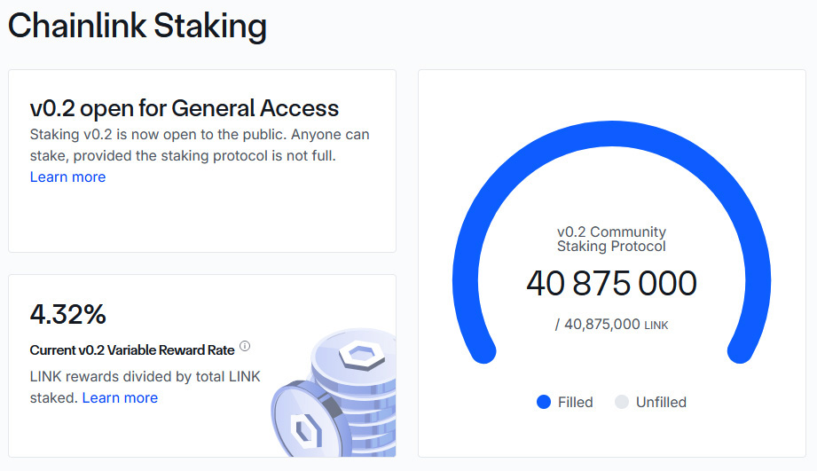 Chainlink staking