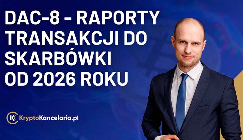 Prawnik obok napisu o DAC-8 w 2026 roku