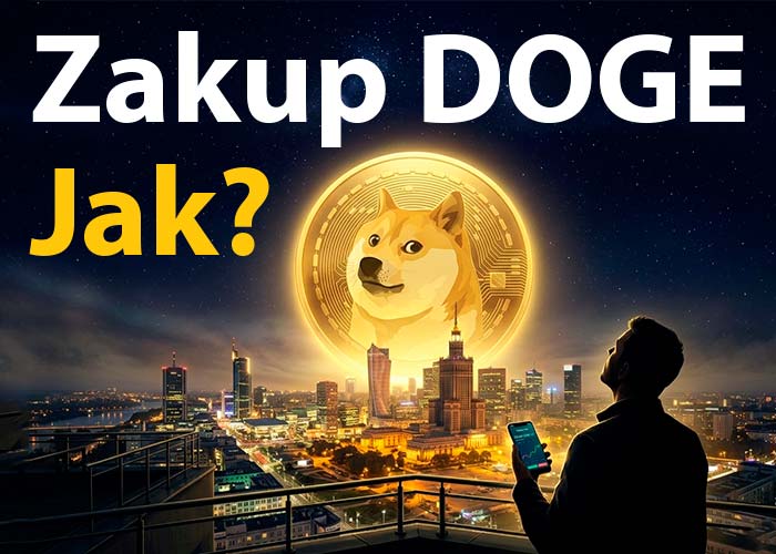 Moneta Dogecoin nad Warszawą