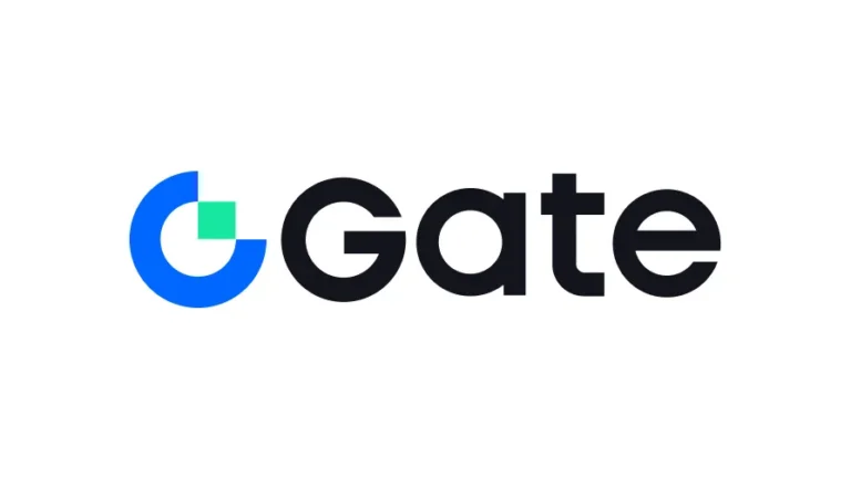 Logo Gate z niebieską ikoną litery G i zielonym akcentem