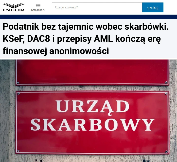 Urząd Skarbowy, AML, DAC8 i KSeF