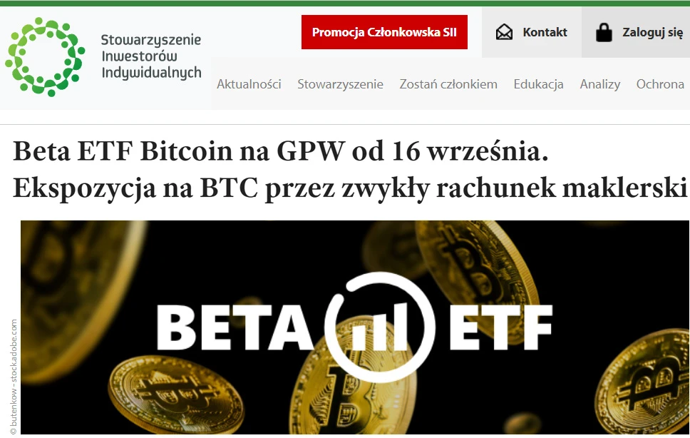 Wejście Beta ETF Bitcoin na GPW