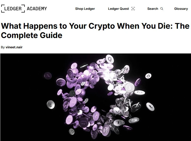 Co się dzieje z twoim krypto gdy umierasz - Ledger Academy